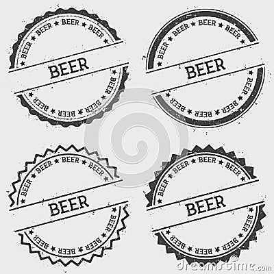 Beer insignia stamp isolated on white background. Vector Illustration