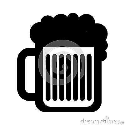 Beer jar drink isolated icon Vector Illustration