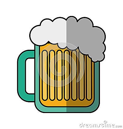 Beer jar drink isolated icon Vector Illustration