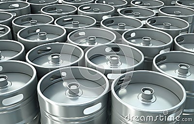 Beer kegs Stock Photo