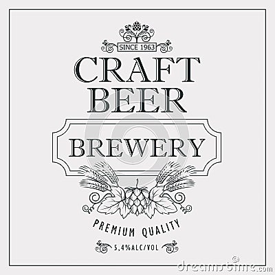 Beer label design Vector Illustration
