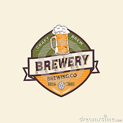 Beer Label And Logo Template Stock Photo