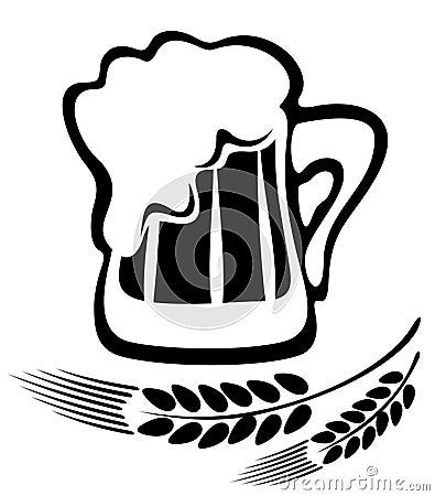 Beer mug Vector Illustration