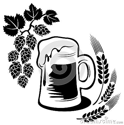 Beer mug Vector Illustration