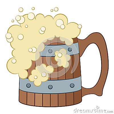 Beer Mug, Isolated Vector Illustration