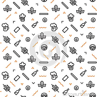 Beer pattern geometric Vector Illustration