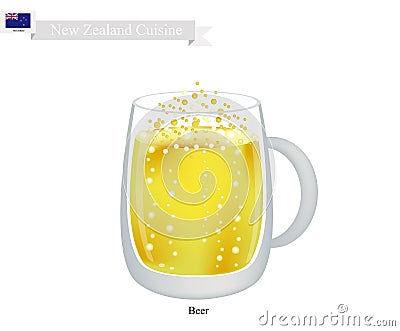 Beer, A Popular in New Zealand Vector Illustration
