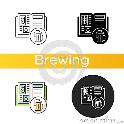 Beer recipe icon Vector Illustration