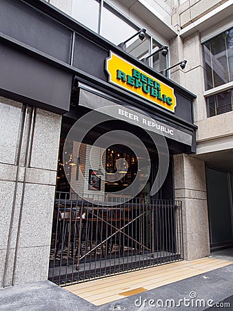 Beer republic logo, Bangkok, Thailand Editorial Stock Photo