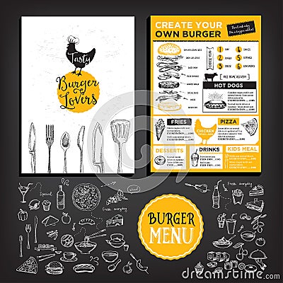 Beer restaurant cafe menu, template design. Vector Illustration