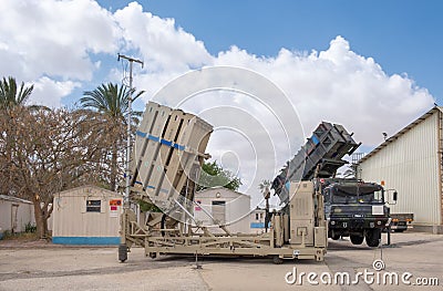 Iron Dome Air Defence Missile System and MIM-104 Patriot, presented at Hatzerim Israel Airforce Museum Editorial Stock Photo