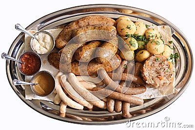 Beer snacks plate Stock Photo