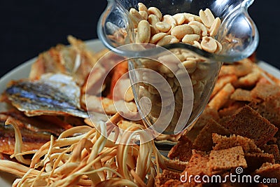 Beer snacks Stock Photo