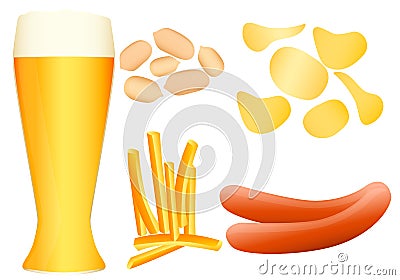 Beer snacks Vector Illustration