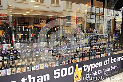 Beer store Bruges Belgium Editorial Stock Photo