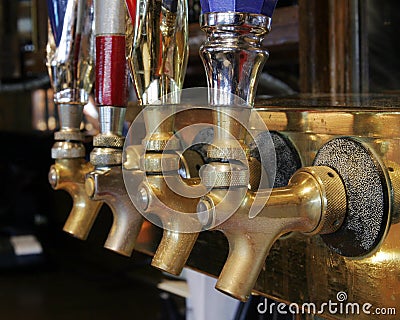 Beer taps Stock Photo