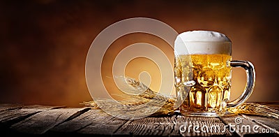 Beer With Wheat Stock Photo