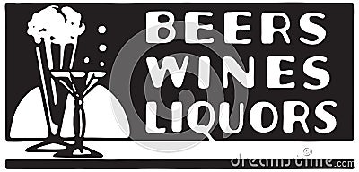 Beers Wines Liquors Stock Photo