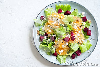 Beet and oranges salad Stock Photo