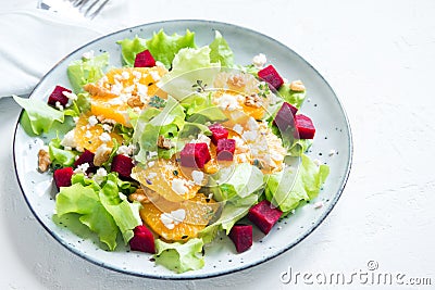 Beet and oranges salad Stock Photo