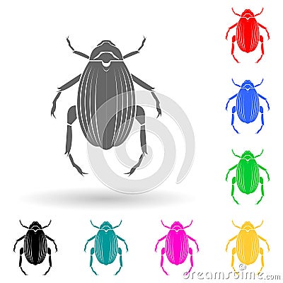 beetle goliath multi color style icon. Simple glyph, flat vector of insect icons for ui and ux, website or mobile application Stock Photo