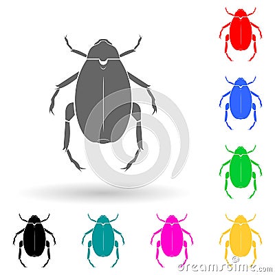 beetle multi color style icon. Simple glyph, flat vector of insect icons for ui and ux, website or mobile application Stock Photo