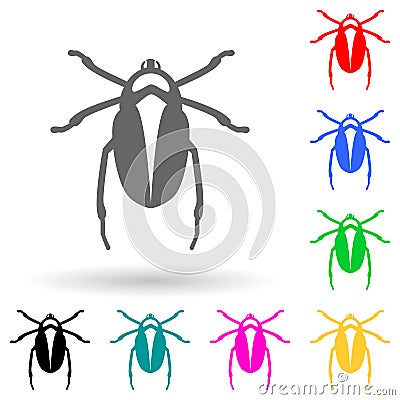 beetle multi color style icon. Simple glyph, flat vector of insect icons for ui and ux, website or mobile application Stock Photo