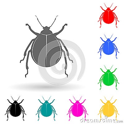 beetle multi color style icon. Simple glyph, flat vector of insect icons for ui and ux, website or mobile application Stock Photo