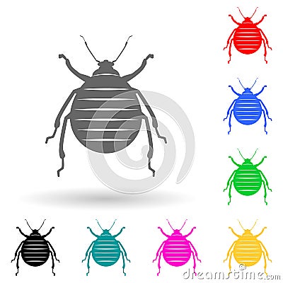 beetle multi color style icon. Simple glyph, flat vector of insect icons for ui and ux, website or mobile application Stock Photo