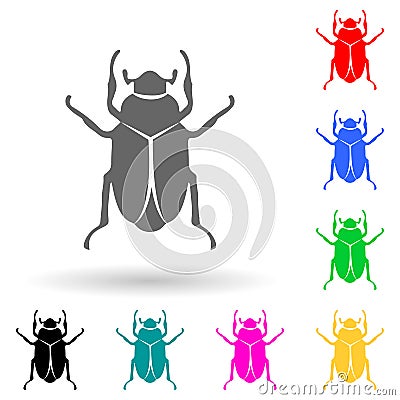beetle multi color style icon. Simple glyph, flat vector of insect icons for ui and ux, website or mobile application Stock Photo