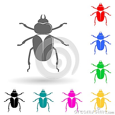 beetle multi color style icon. Simple glyph, flat vector of insect icons for ui and ux, website or mobile application Stock Photo