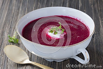 Beetroot soup Stock Photo