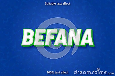 Befana editable text effect cartoon style Vector Illustration