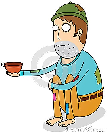 Beggar Vector Illustration