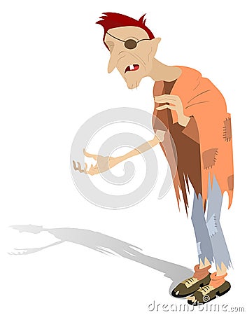 Beggar Vector Illustration