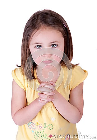 Begging girl Stock Photo