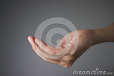 Begging hand. Stock Photo