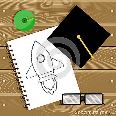 Begin education and start career Vector Illustration