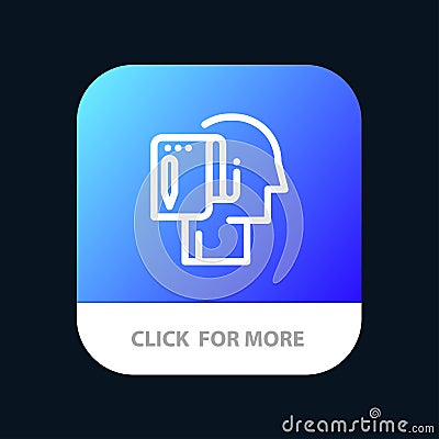 Begin, Start From Scratch, List, Note, Start Mobile App Button. Android and IOS Line Version Vector Illustration