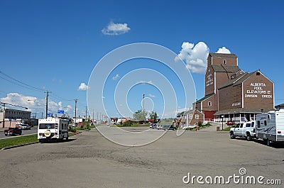 The beginning of the alaska highway at dawson creek Editorial Stock Photo