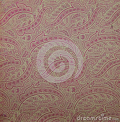 Original textile pattern with floral ornament in art Nouveau style. Sketch vintage hand painted gouache. Editorial Stock Photo