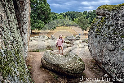 Beglik Tash rock sanctuary in Bulgaria Editorial Stock Photo