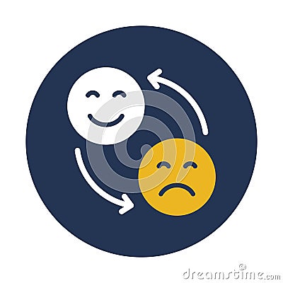 Behavior patterns happiness Vector Icon which can easily modify Stock Photo