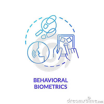 Behavioral biometrics concept icon Vector Illustration