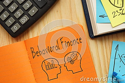 Behavioral finance is shown using the text Stock Photo