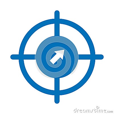 Behavioral targeting, crosshair Vector Icon which can easily modify Vector Illustration