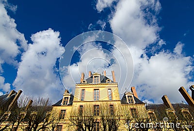 Behind the Chateau Fontainebleau Stock Photo