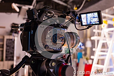 Behind the scenes of video production or video shooting Stock Photo