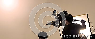 Behind the shooting or filming video movie production Editorial Stock Photo