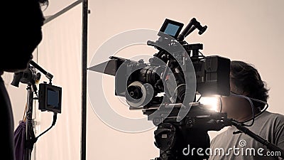 Behind the shooting or filming video movie production Editorial Stock Photo